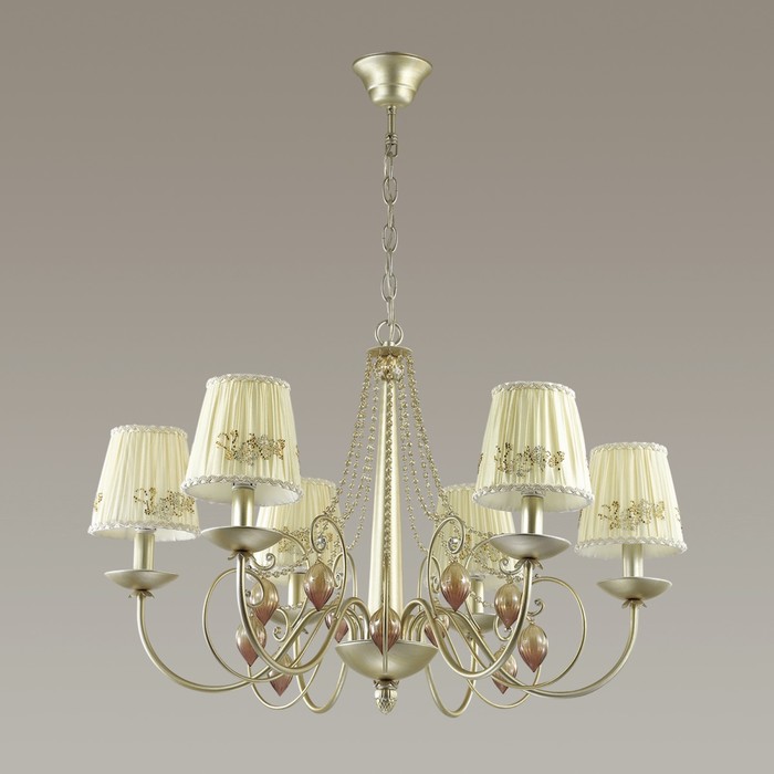 Люстра ADRIANA 6x40Вт E14 серебро 75,5x75,5x117,8см