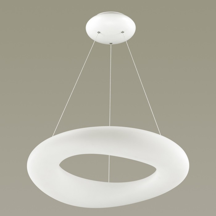 Люстра AURA 40Вт LED 4000K  хром, белый 60x60x97см