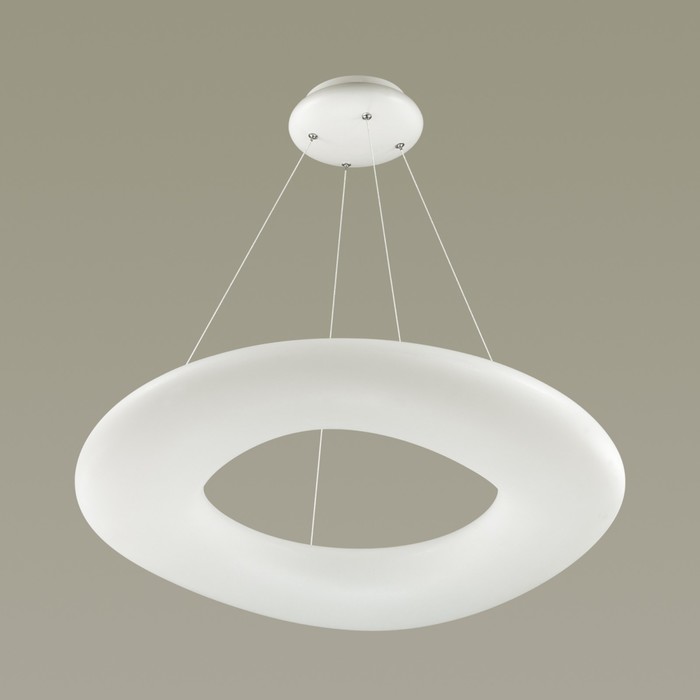 Люстра AURA 80Вт LED 4000K  хром, белый 75x75x97см