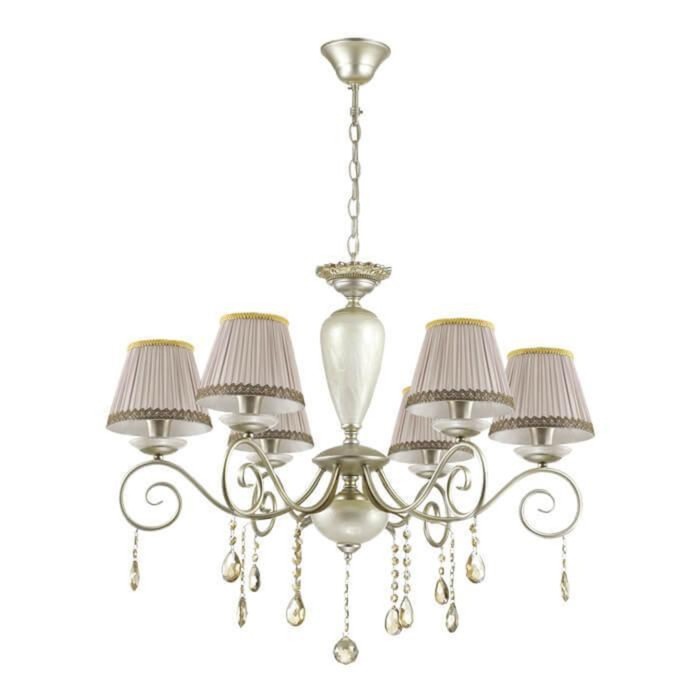 Люстра MARIONETA 6x40Вт E14 серебро, перламутр 77,1x77,1x137,7см