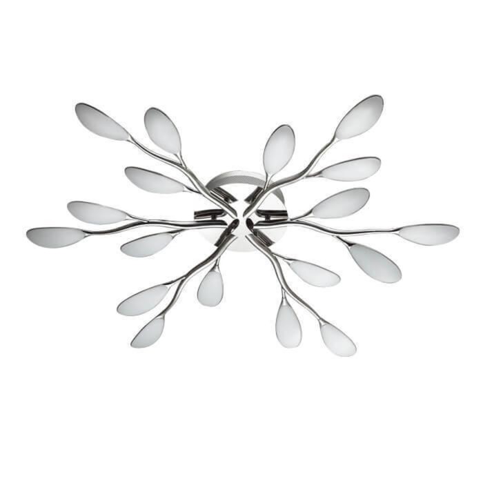 Люстра SCOPPA 1x75Вт LED 3200K хром, белый 102x102x12см