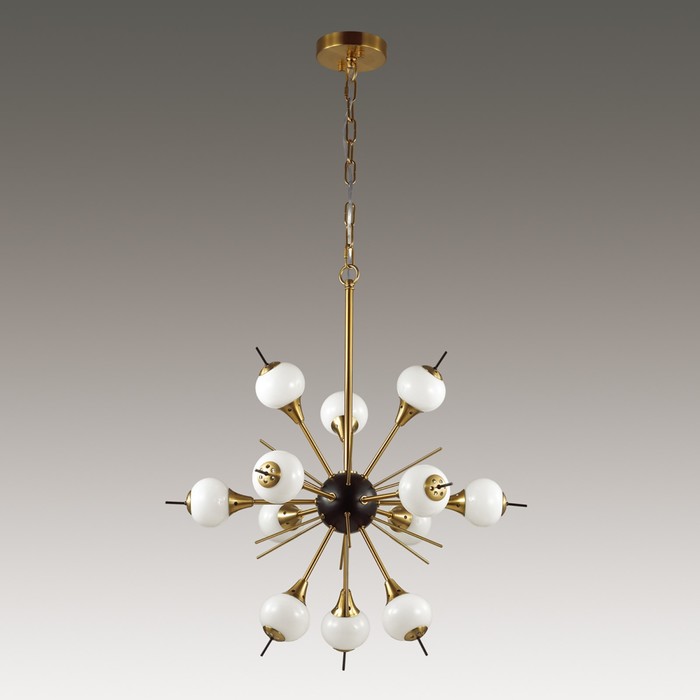 Люстра SIRIUS 12x40Вт G9 бронза, белый 48x48x123см