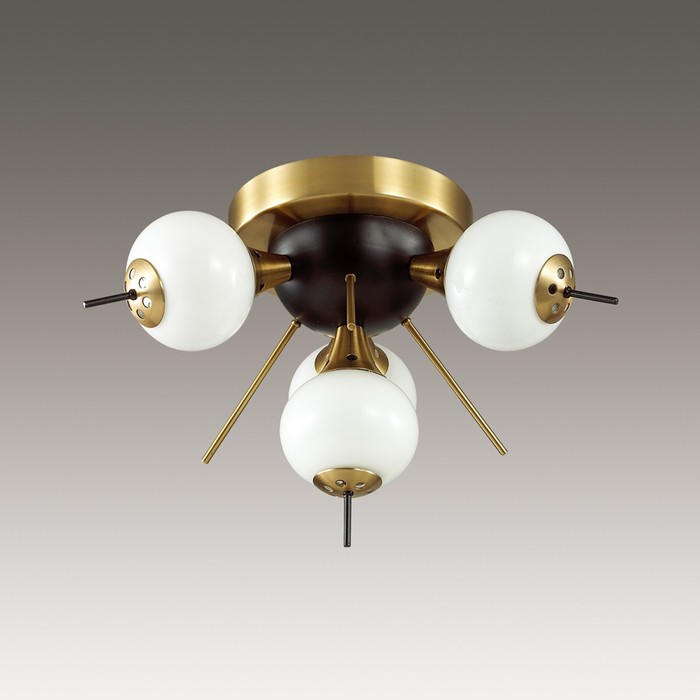 Люстра SIRIUS 4x40Вт G9 бронза, белый 29x29x22см