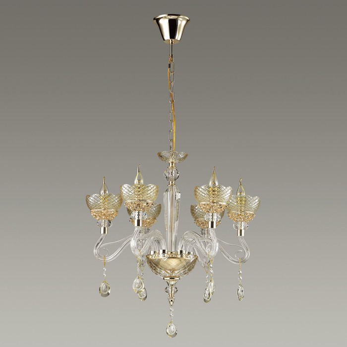 Люстра DORATA 6x40Вт E14 золото, шампань 64,6x64,6x157см