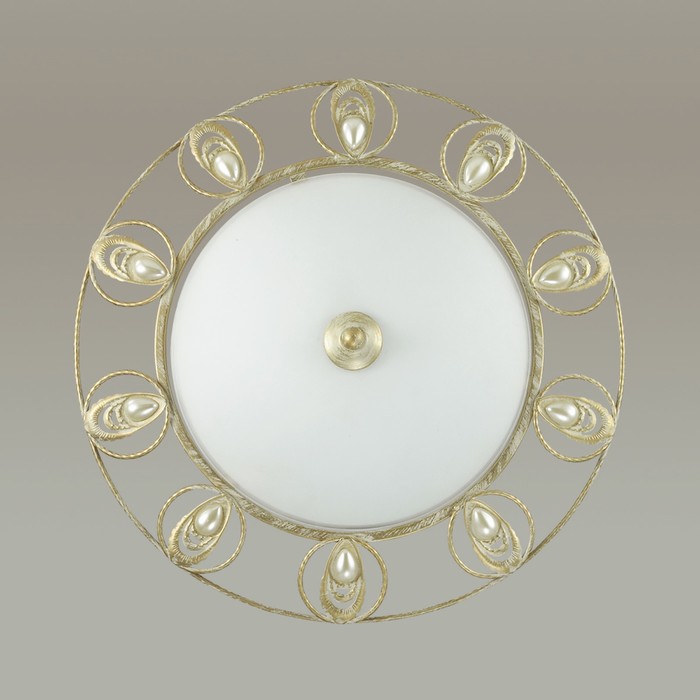 Светильник KANTI 2x40Вт E14 белый, патина 38,6x38,6x10см