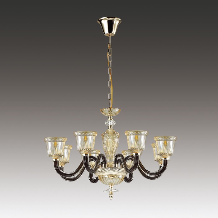 Люстра GIOVANNI 8x40Вт E14 золото, черный, шампань 78,5x78,5x149,1см