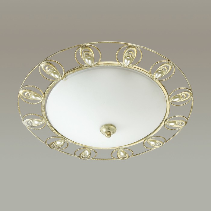 Светильник KANTI 3x40Вт E14 белый, патина 43,7x43,7x10см