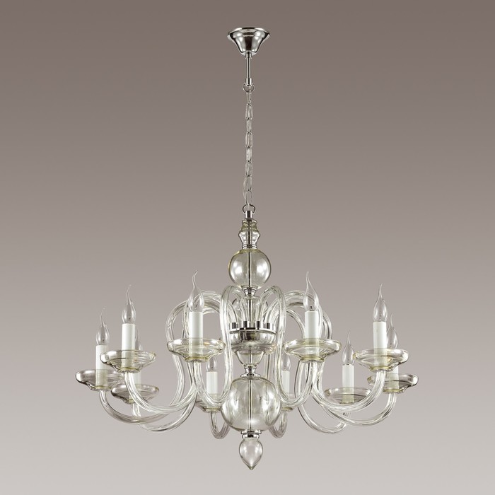 Люстра CHICCA 10x40Вт E14 хром, шампань 82x82x163см