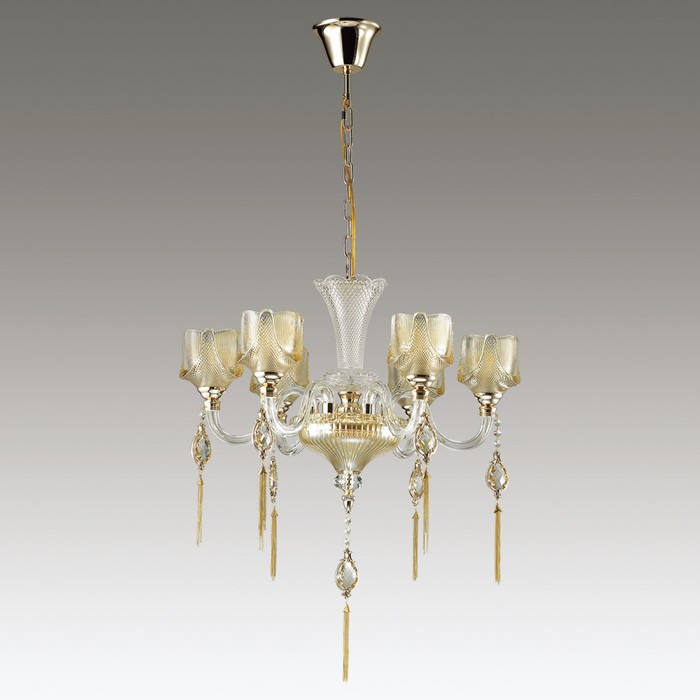 Люстра CORSA 6x40Вт E14 золото, шампань 67,2x67,2x175см