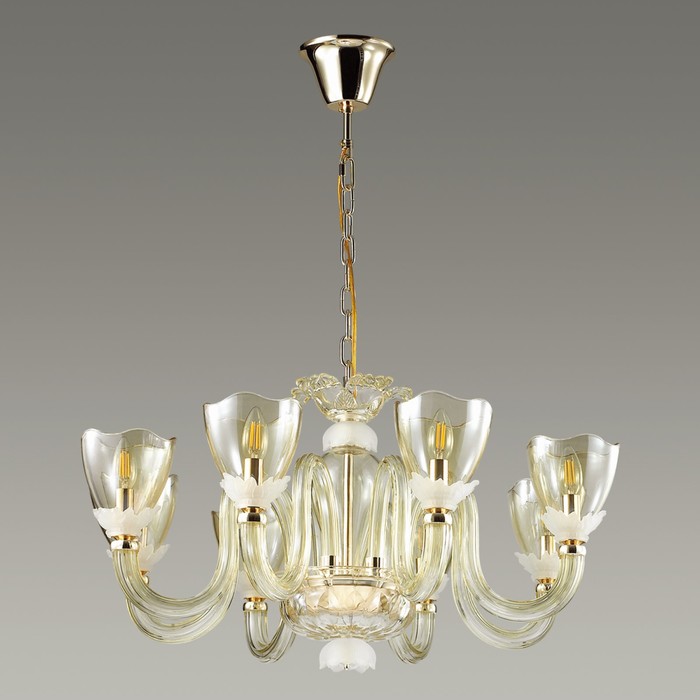 Люстра FLORIANA 8x40Вт E14 золото, шампань 78x78x143,5см