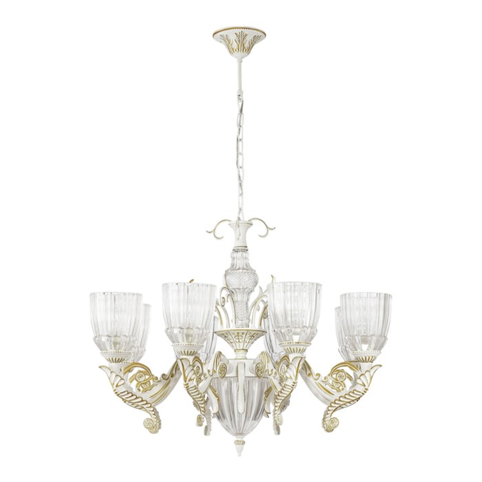 Люстра CAPRI 8x40Вт E14 белый, патина 73x73x144см