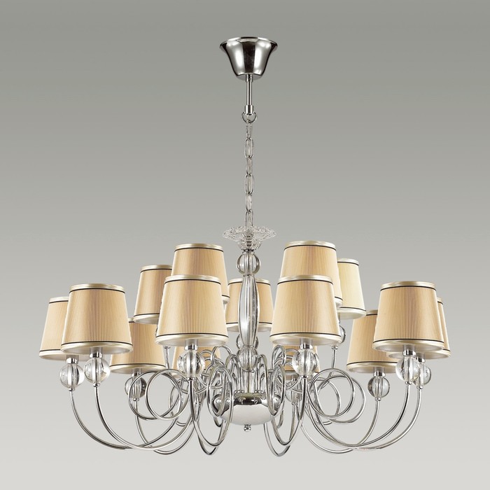 Люстра MOLINARI 15x40Вт E14 хром, бежевый 99x99x146см
