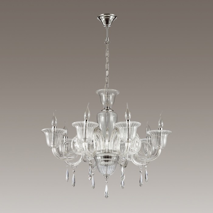 Люстра NINFEA 8x40Вт E14 хром 76x76x159см