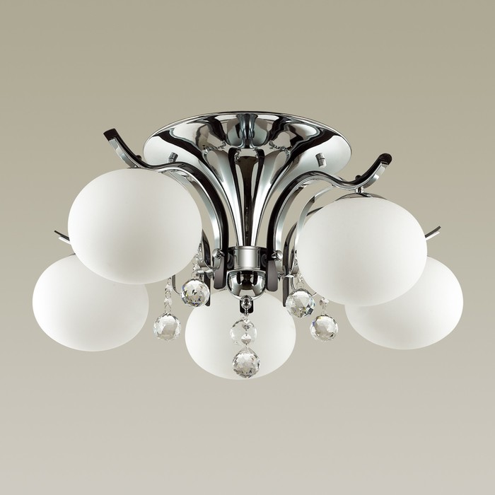 Люстра ADDA 5x40Вт E14 хром, белый, черный 65x65x35см