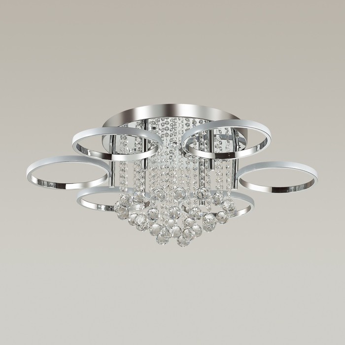 Люстра VELO 1x96Вт LED 4000K  хром 90x90x35см