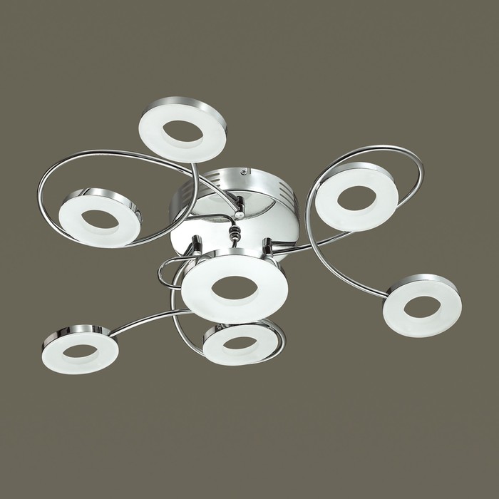 Люстра SCATTA 1x44Вт LED 4000K  хром, белый 62x62x13см