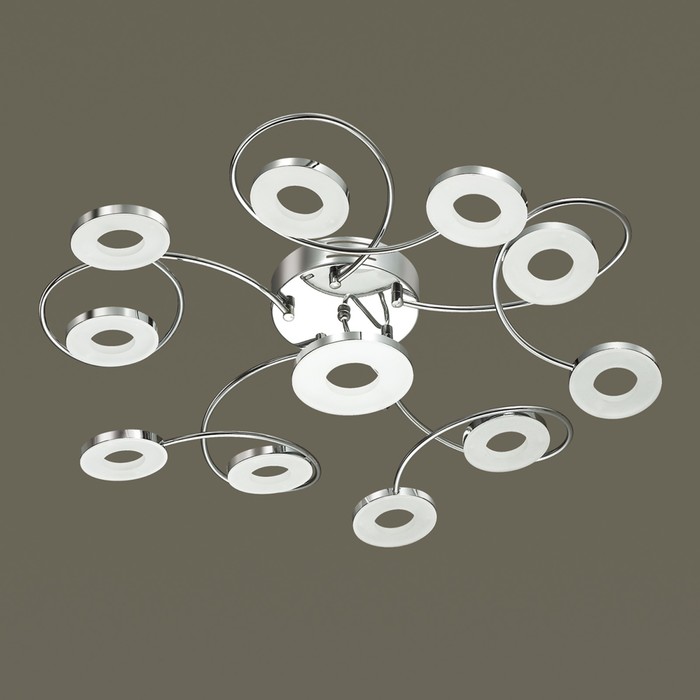 Люстра SCATTA 1x68Вт LED 4000K  хром, белый 72x72x13см