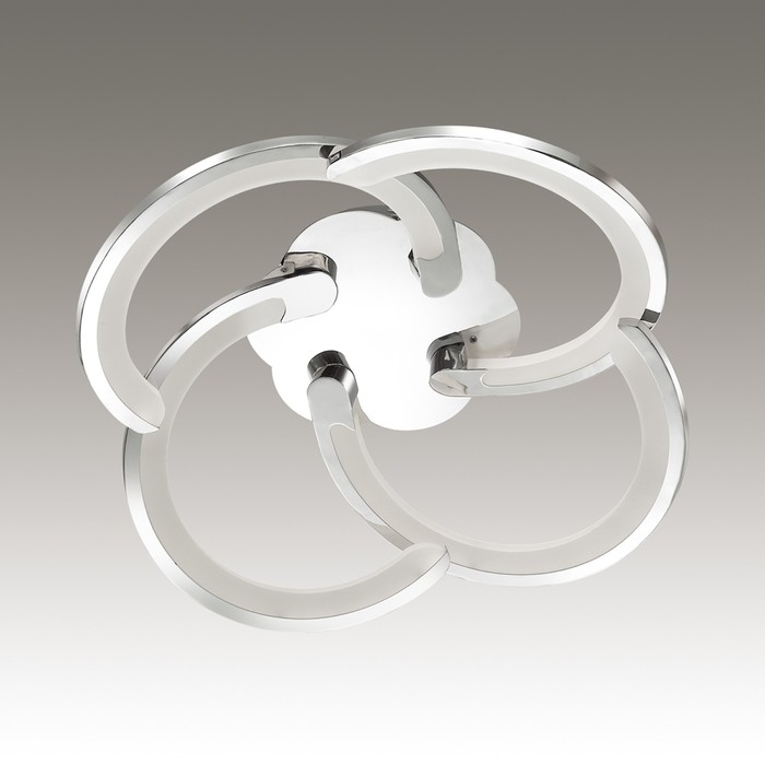 Люстра NEBBI 1x64Вт LED 3000K хром, белый 54x54x12см