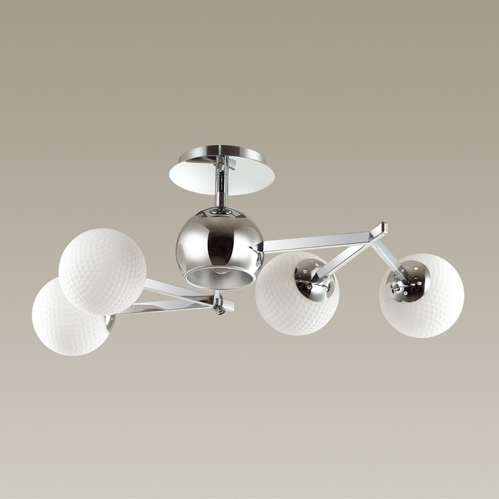 Люстра IZZO 5x60Вт E27 хром, белый, серебро 82x36x23см