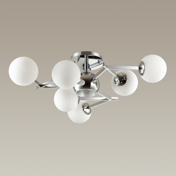 Люстра IZZO 7x60Вт E27 хром, белый, серебро 82,3x82,3x23см