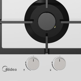 

Варочная поверхность Midea MG3260GW, газовая, 2 конфорки, цвет белое стекло