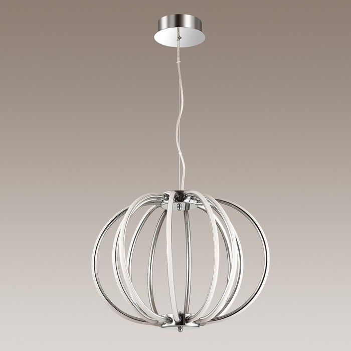 Люстра ALFI 1x132Вт LED 4000K  хром, белый 55x55x127,6см