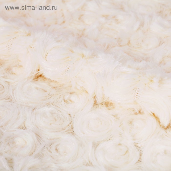 Ткань для пэчворка плюш «Белая роза», 55 × 50 см