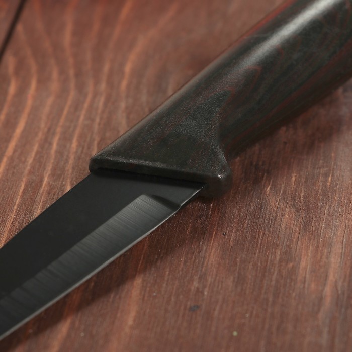 Нож с антиналипающим покрытием "Альберо.Блэк" лезвие 8,5 см