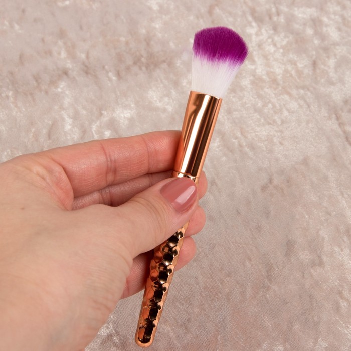 Набор кистей "Шик", 4 предмета, 13,5см, цвет белый/фиолетовый