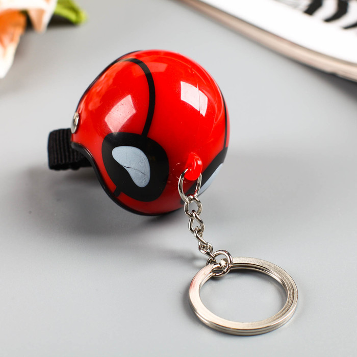 Брелок пластик "Шлем мотоциклиста" МИКС 4,5х5,5х4,5 см