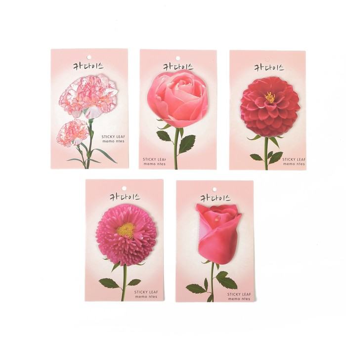 Блок с липким краем 50л Цветы МИКС