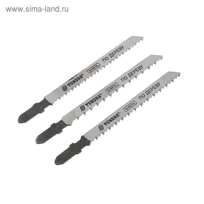 

Пилки для лобзика ТУНДРА, BIMETAL, по дереву, 3 шт. 75/100 х 2.5 мм, T101BF