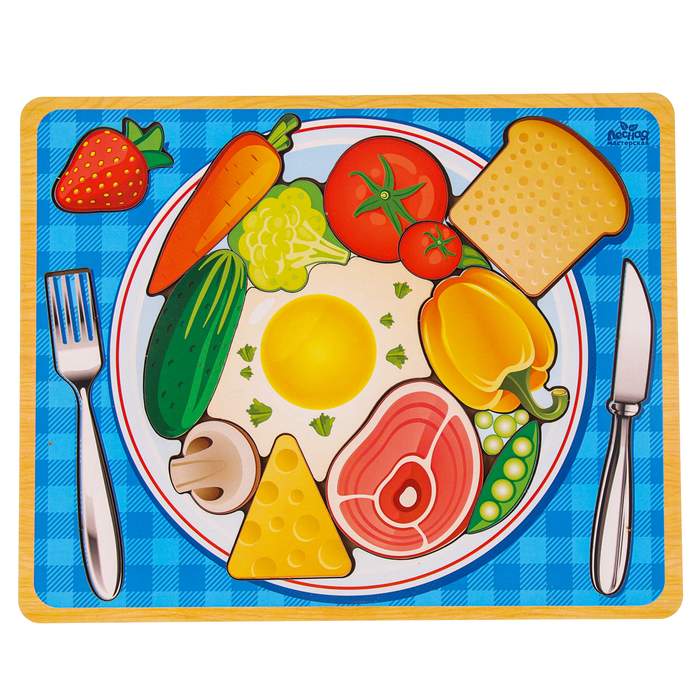 Головоломка логическая "Завтрак", 20 х 25 см