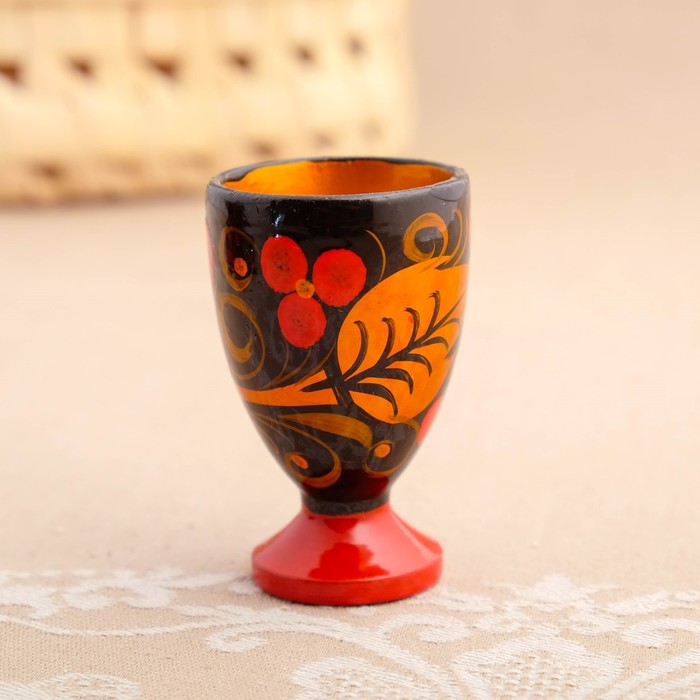 Набор рюмок с подносом, 6 шт - 30 мл, хохлома