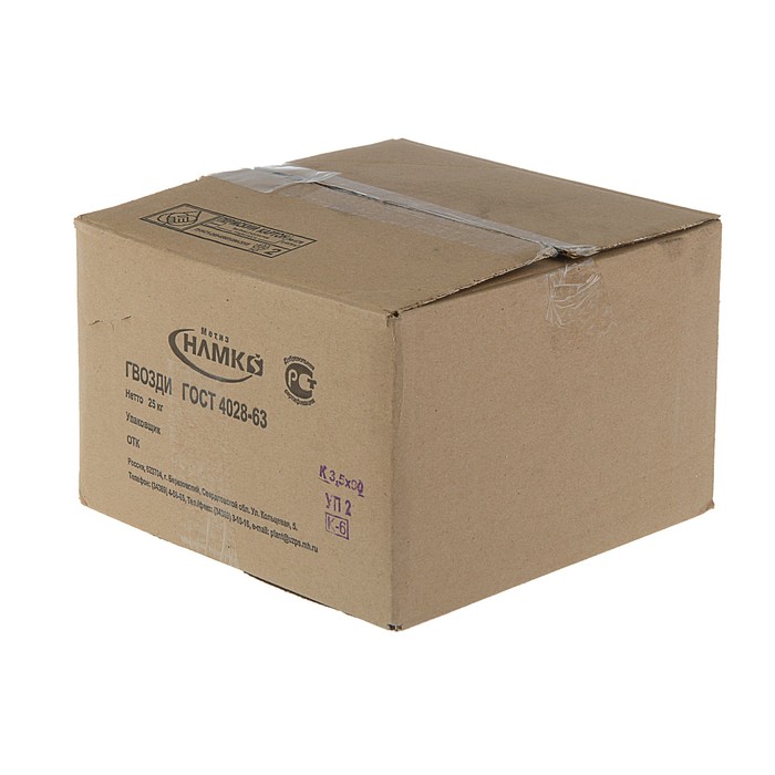 Гвозди строительные, 3.5х90 мм, без покрытия, 25 кг