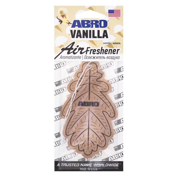 Освежитель воздуха ABRO "Лист", Ваниль AF-568-VA