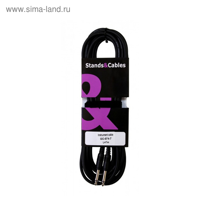 

Кабель STANDS & CABLES GC-074-7 - распаянный инструментальный Jack-Jack 7 м.