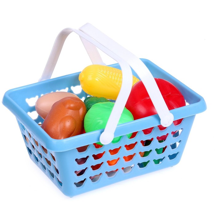 Набор продуктов в корзине, МИКС набор продуктов фрукты и овощи в корзине 11 предметов микс