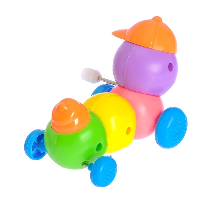 Игрушка заводная "Гусеница в кепке"