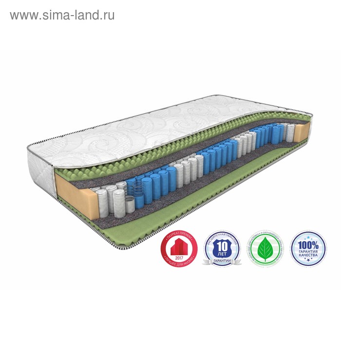 фото Матрас ergo smart zone, размер 140 х 195 см, высота 21 см, трикотаж dreamline