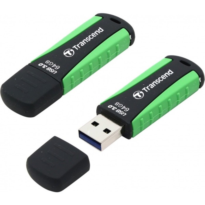 USB-флешка Transcend 64Gb Jetflash 810 TS64GJF810, USB 3.0, черный/зеленый