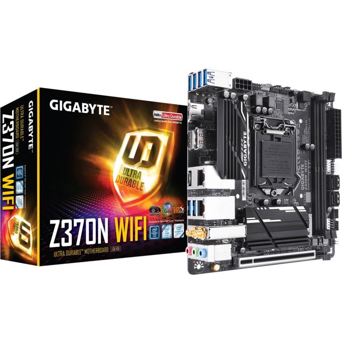 Материнская плата Gigabyte Z370N WIFI, Soc-1151, Intel Z370, 2xDDR4, mini-ITX, Ret