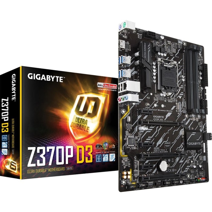 Материнская плата Gigabyte Z370P D3, Soc-1151v2, Intel Z370, 4xDDR4, ATX, Ret