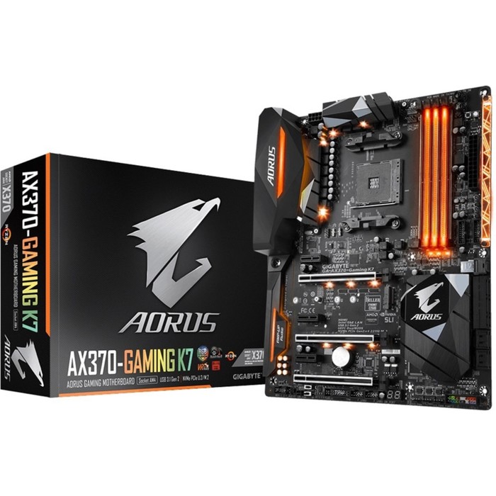 Материнская плата Gigabyte GA-AX370-Gaming K7, Soc-AM4, AMD X370, 4xDDR4, ATX, Ret