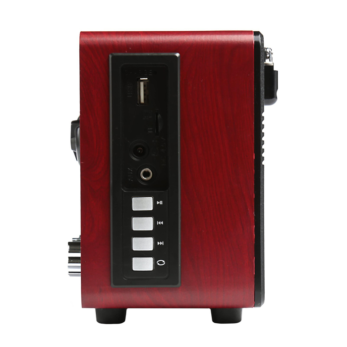 Радиоприемник "БЗРП РП-328", FM 88-108МГц, 220V, акб 900 мАч, USB/microSD, AUX, BT