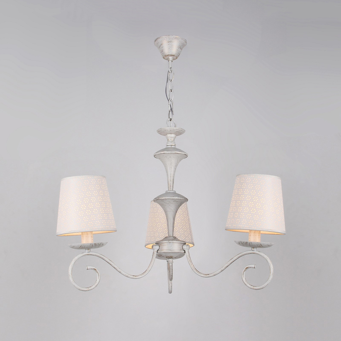 Люстра "Татьяна" 3x60Вт E27 белый 35x35x20см