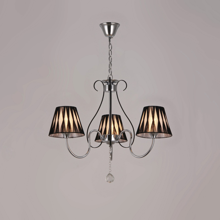 Люстра "Карина" 3x60Вт E27 хром 35x35x20см