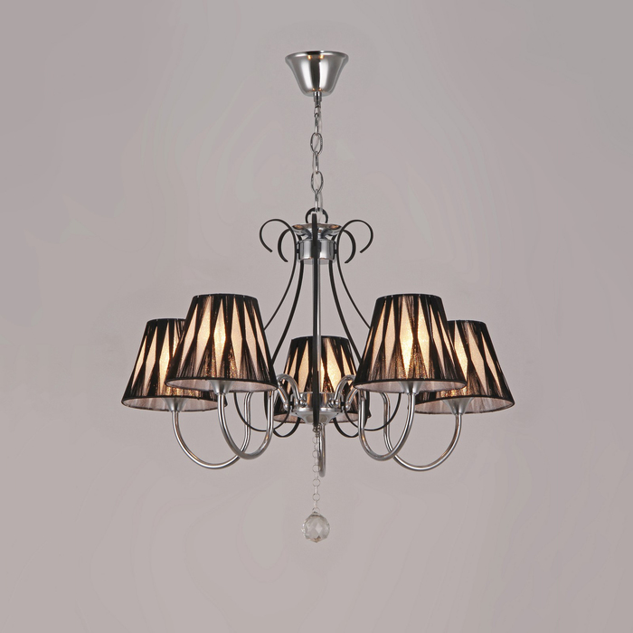 Люстра "Карина" 5x60Вт E27 хром 50x50x20см