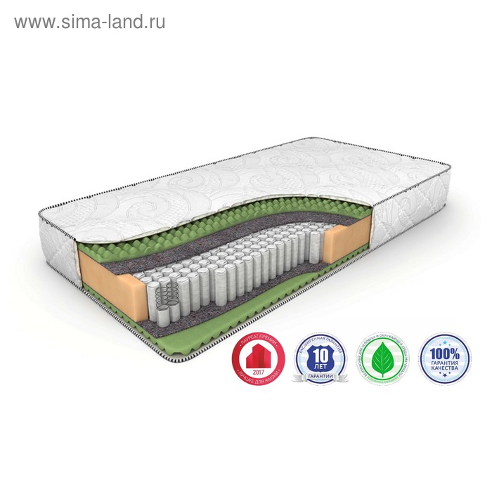 Матрас Komfort Massage S-1000, размер 200 х 200 см, высота 21 см, трикотаж