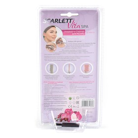 Триммер и стайлер для ресниц Scarlett SC-TR307T01, насадка для бровей, кисточка, розовый